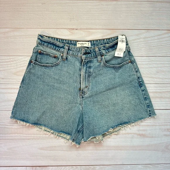Abercrombie & Fitch The Dad Short High Rise Jean Shorts | Size 28 *NWT* - Picture 5 of 5